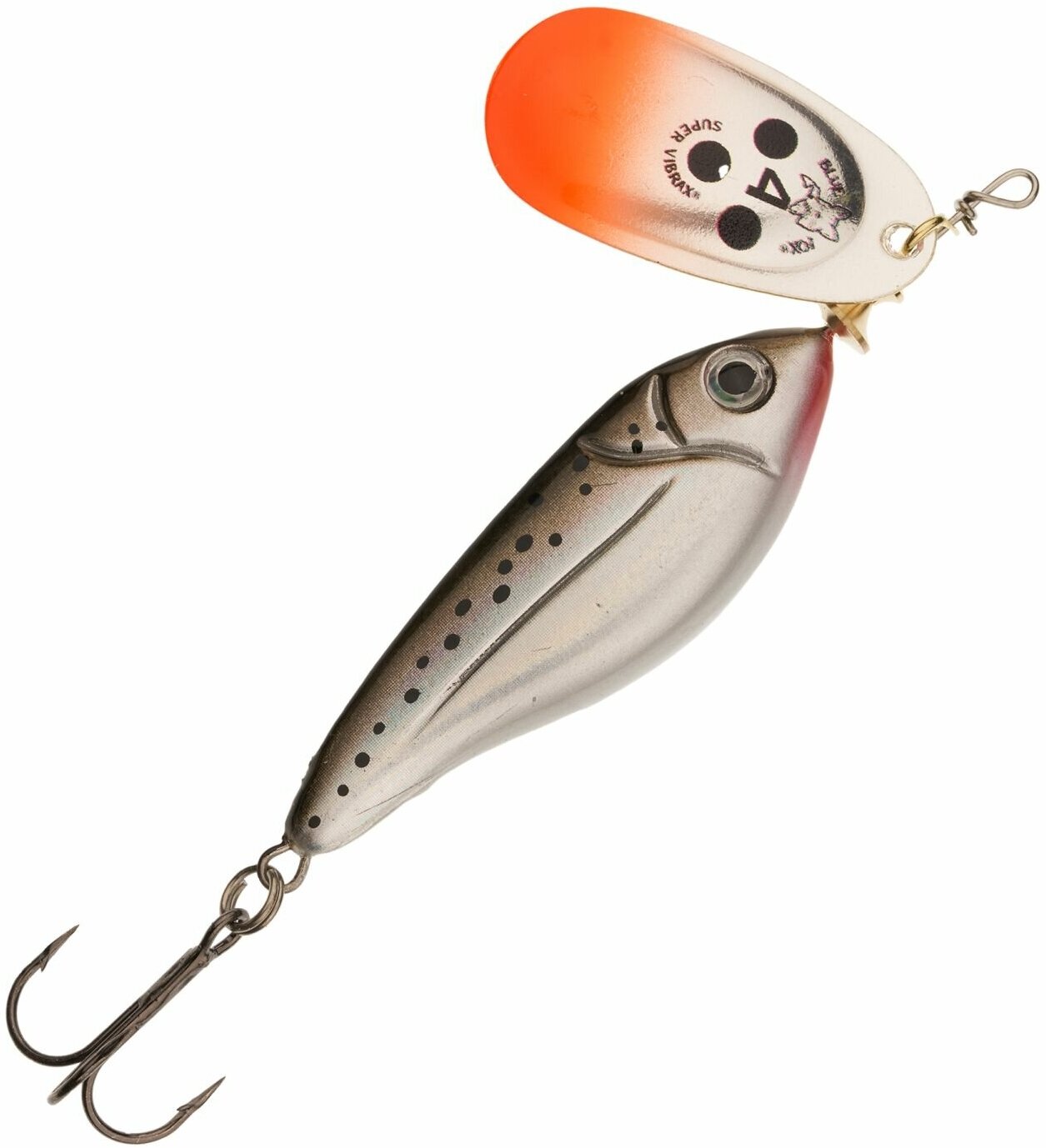 Блесна для рыбалки Blue Fox Minnow Super Vibrax №4 18гр #S / блесна вертушка