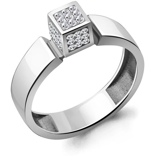 фото Кольцо diamant online, серебро, 925 проба, кристалл, размер 19