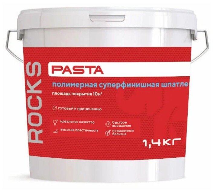 Шпатлевка PASTA Полимерная Паста суперфинишная ROCKS 1,4 кг - фотография № 1