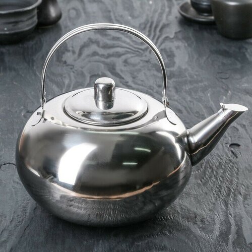 Чайник заварочный металлический 08 л с ситечком в подарочной упаковке 1198₽