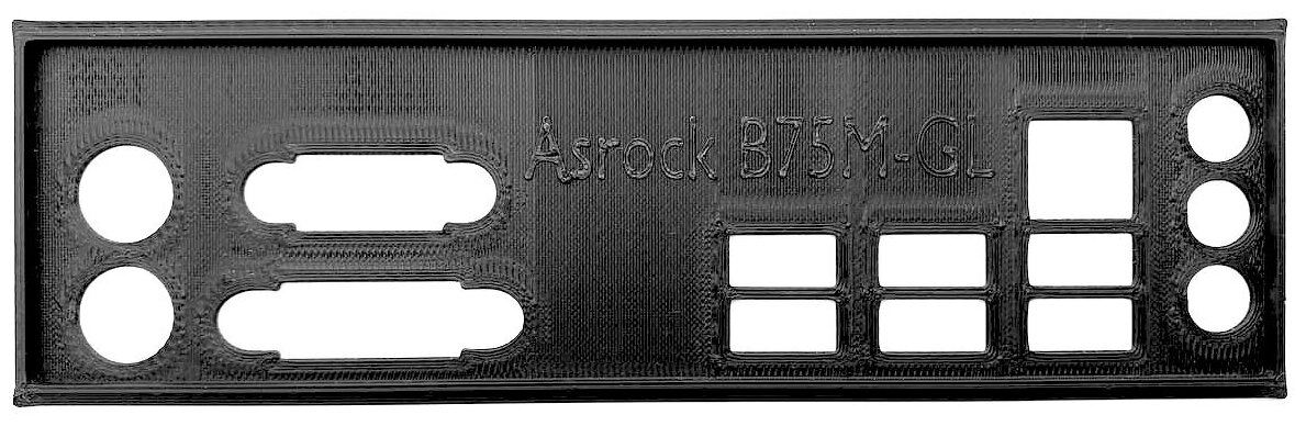 Заглушка для компьютерного корпуса к материнской плате Asrock B75M-GL black