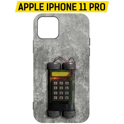 Чехол-накладка Krutoff Soft Case Cтандофф 2 (Standoff 2) - C4 для iPhone 11 Pro черный