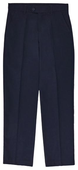 Школьные брюки Acoola, классический стиль, карманы, размер 122, синий, черный