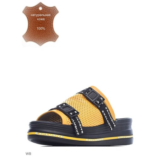 фото Шлепанцы , размер 41, желтый allee belle
