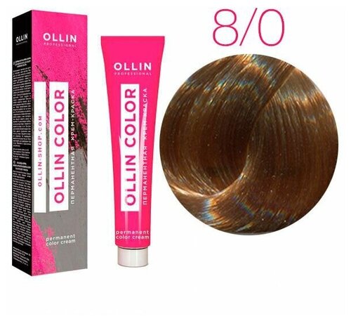 OLLIN PROFESSIONAL Крем-краска OLLIN COLOR для окрашивания волос 8/0 светло-русый 100мл