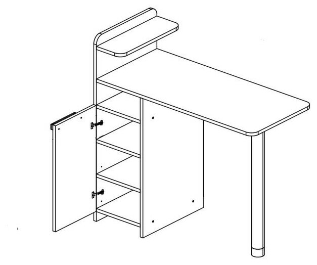 Стол макияжный №2 Стендмебель дуб крафт белый - фотография № 7