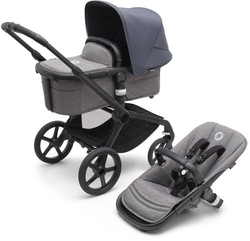 Детская коляска 2 в 1 Bugaboo Fox5 Black/Grey Melange/Stormy Blue