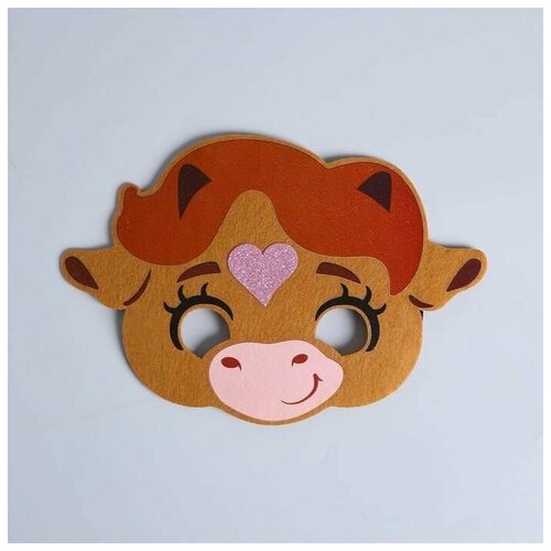 фото Маска карнавальная "коровка бетти" фетр 5048559 сима-ленд
