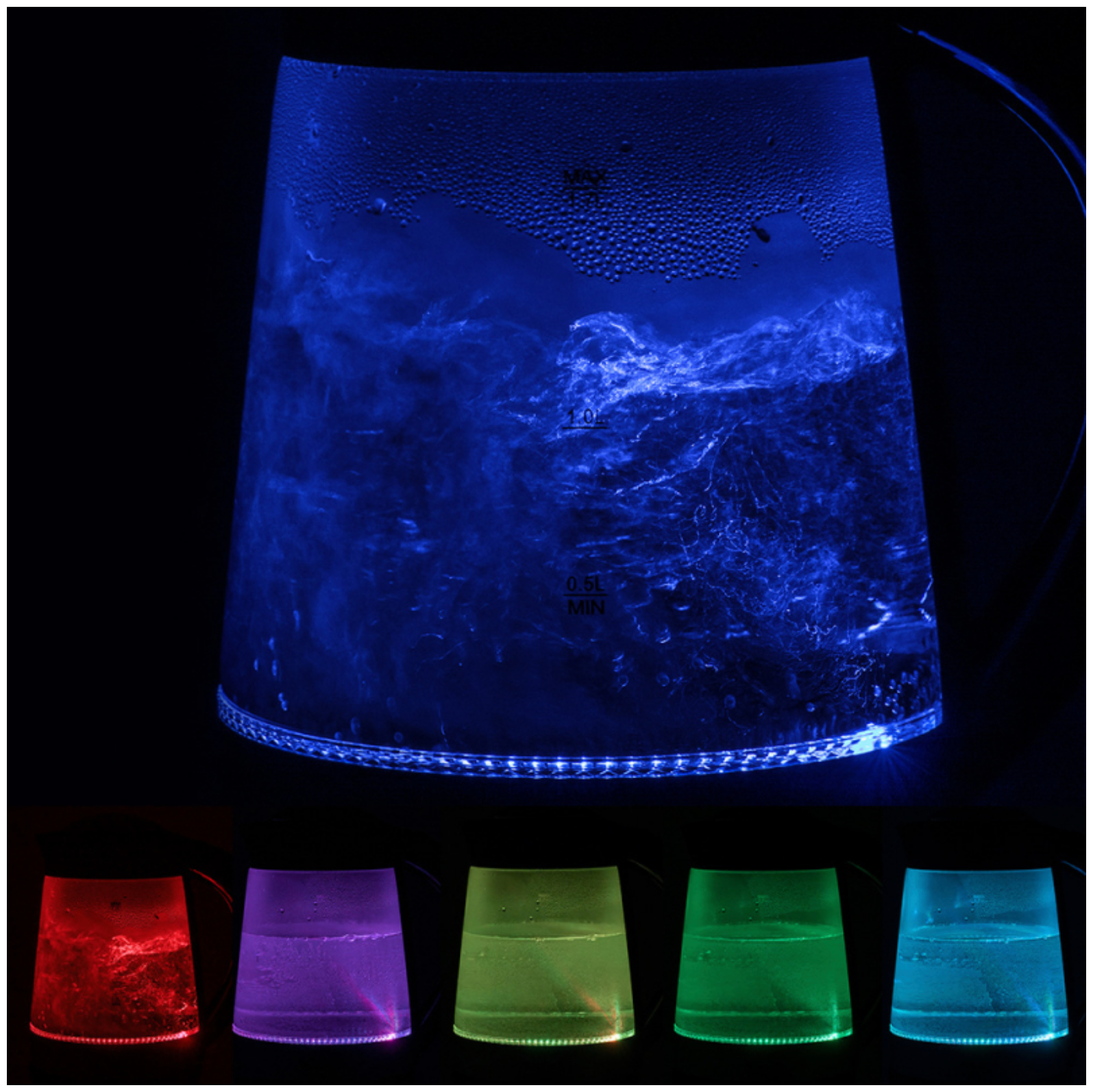 Чайник Kitfort КТ, поддержание тепла, дисплей, индикатор уровня воды, подсветка, 1,7л, 2200Вт - фотография № 5