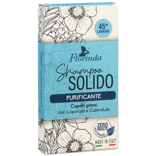 Florinda Shampoo Solido Purificante Твердый шампунь с экстрактом солодки и календулы для жирных волос Очищение 75 гр