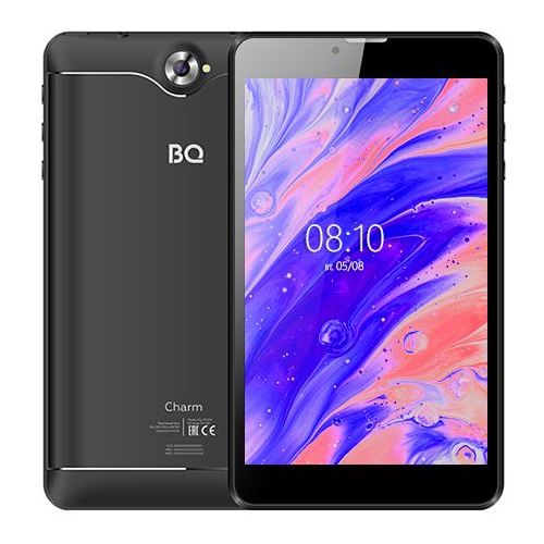 7 Планшет BQ 7000G Charm/t (2019), 1/16 ГБ, Wi-Fi + Cellular, Android 10, черный 5k экшен камера wifi action sport camera 5120x4096 2 0 дюйма экран двойной подводная слот micro sd с набором креплений