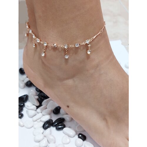 Браслет на ногу Fashion jewelry длина 28 см золотистый 1000₽