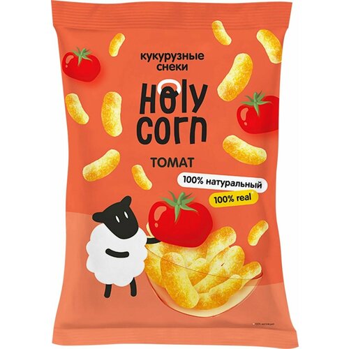 Снеки кукурузные HOLY CORN Beans Pack со вкусом томата, 50 г - 10 шт.