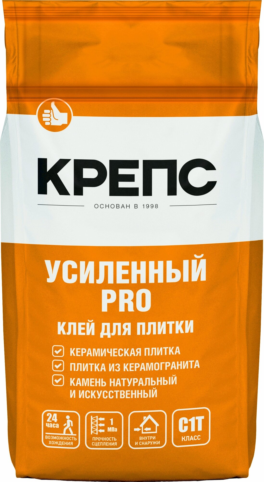 Клей для плитки Крепс Усиленный Pro 5 кг