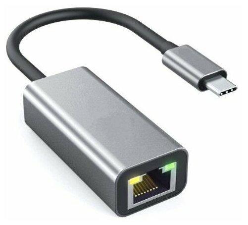 Сетевая карта RJ-45 KS-is KS-483 USB3.0 Type-Cm на LAN Ethernet кабель адаптер AX88179A - чёрный