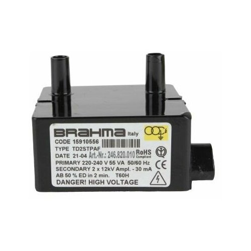 Трансформатор розжига Brahma TD2STPAF 110-120V 15910558 трансформатор розжига для газовой горелки