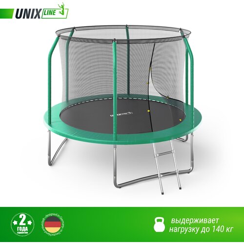 Батут UNIX Line SUPREME BASIC 8 ft (green) UNIXLINE солнцезащитный тент unix line 182 см 6 ft unixline