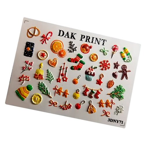 Купить Dak Print, 3D-слайдер №71NY, красный/оранжевый/зеленый