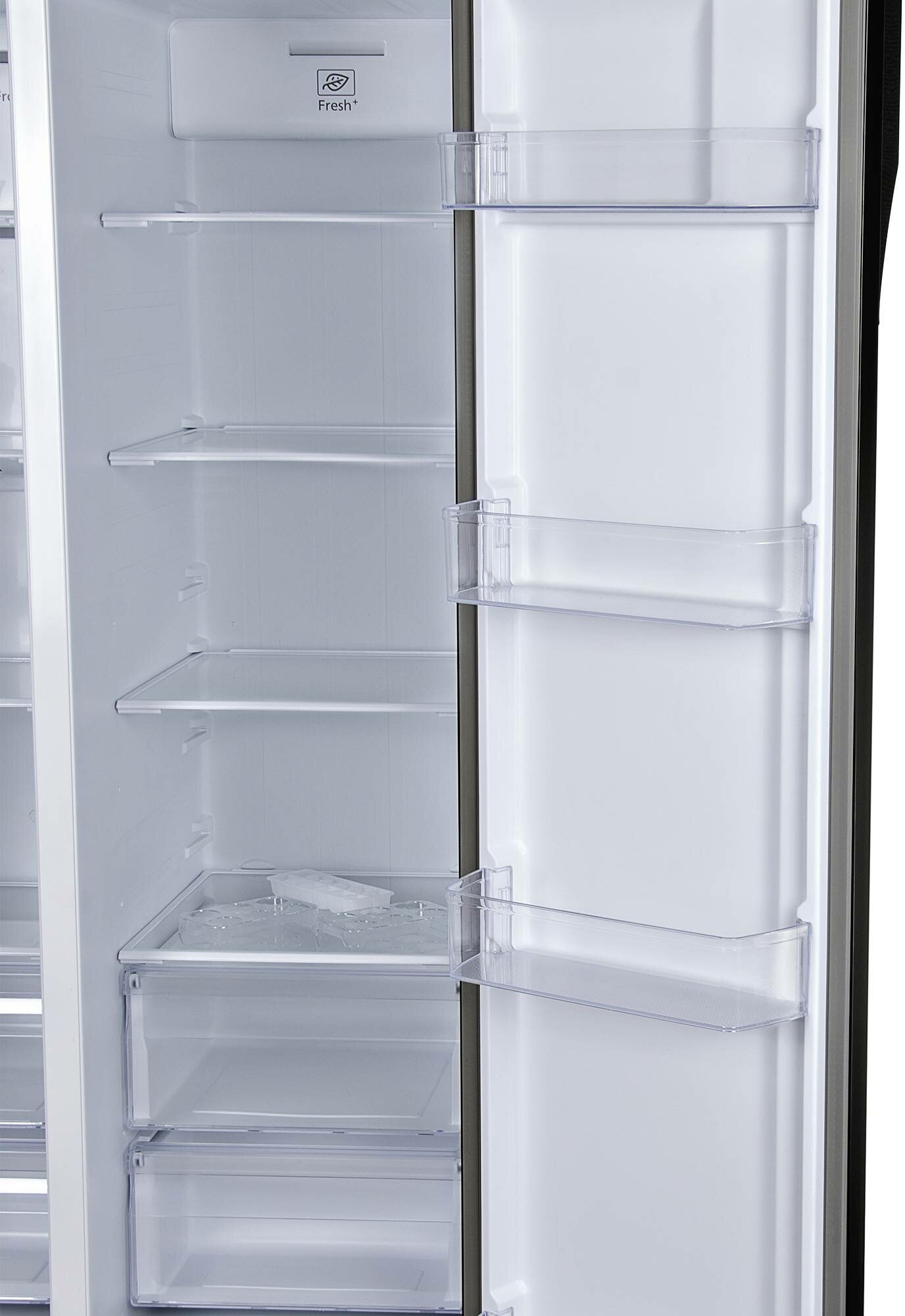 Холодильник HYUNDAI , двухкамерный, черное стекло - фото №19