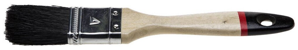 Плоская кисть STAYER Universal 20 мм 3 4 черная натуральная щетина деревянная ручка (01022-020)