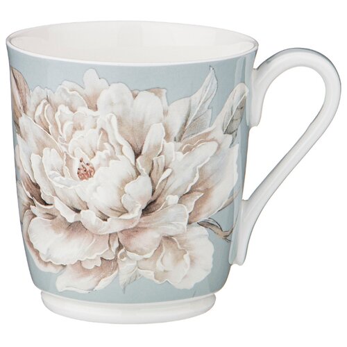 фото Кружка lefard белый цветок 340 мл голубая (86-2429)