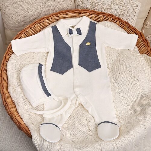 Комплект одежды  Fleole, размер 62, экрю, серый