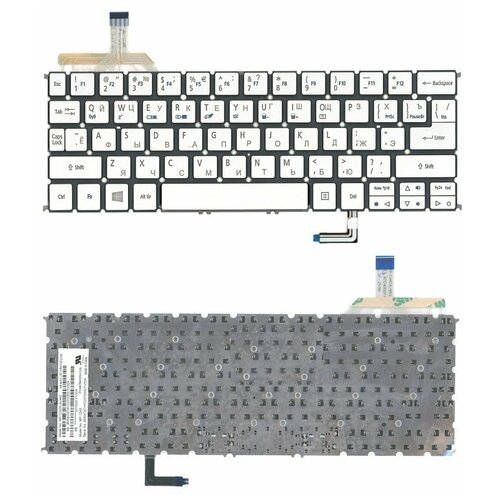 Клавиатура для ноутбука Acer Aspire S7 S7-191 MP-12A5 серебряная с подсветкой 1990₽