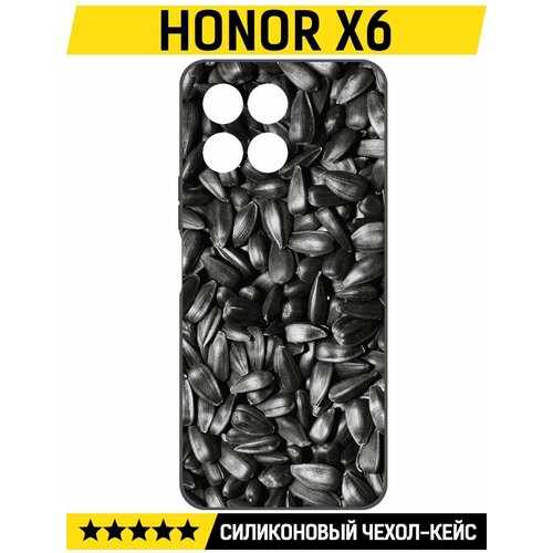 Чехол-накладка Krutoff Soft Case Семечки для Honor X6 черный чехол накладка krutoff soft case семечки для honor x8 черный