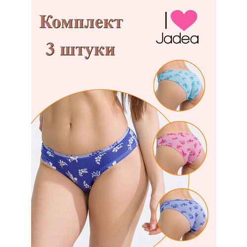 фото Трусы jadea, 3 шт., размер 3, зеленый, мультиколор, голубой, розовый