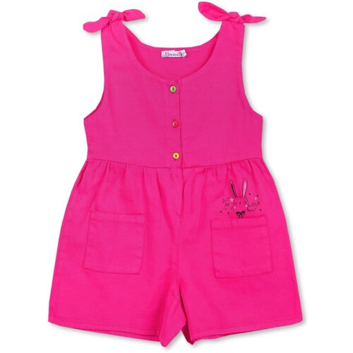 фото Комбинезон для девочки - малиновый - зайка , размер 80 bonito