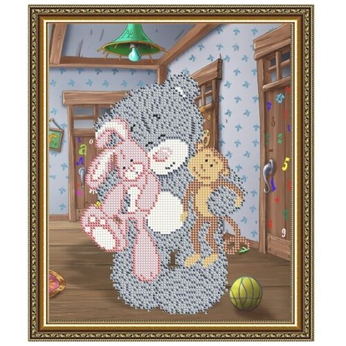 Рисунок на ткани Арт Соло Мишка с игрушками, 20x25 см рисунок на ткани арт соло мишка с шашлыком 19x24 см