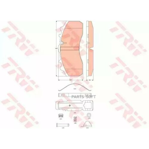 Комплект тормозных колодок TRW GDB5067 22341₽