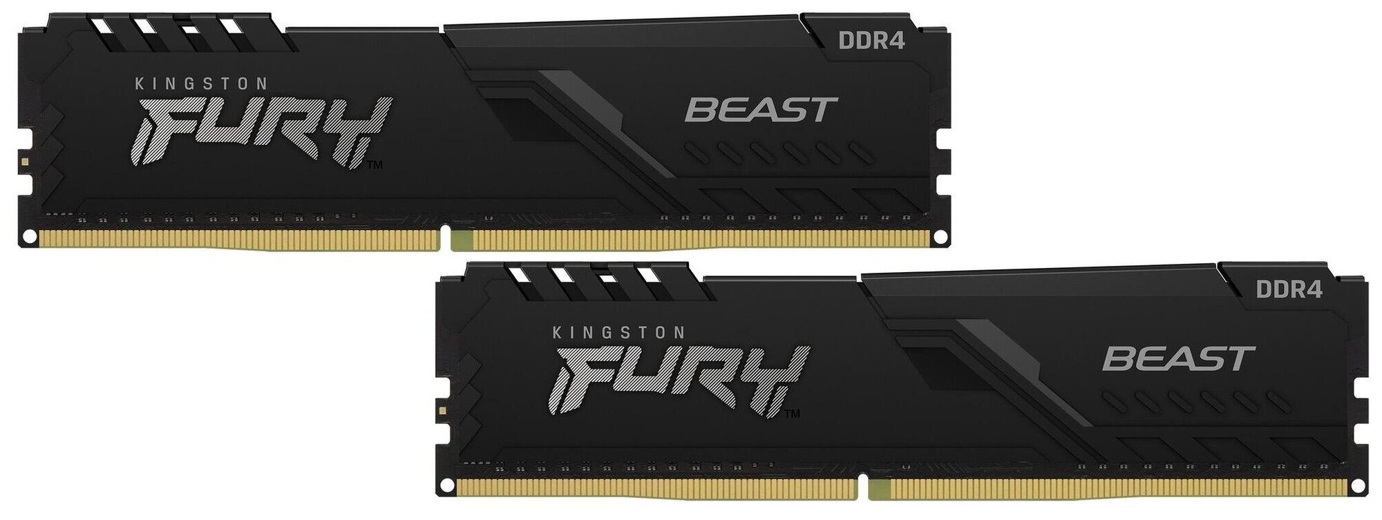 Память оперативная/ Kingston 32GB 3733MHz DDR4 CL19 DIMM (Kit of 2) 1Gx8 FURY Beast Black