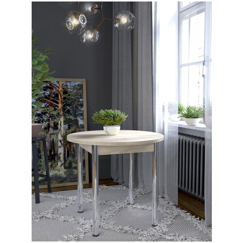 Стол кухонный FORTmeb Круглый, Дуб сонома