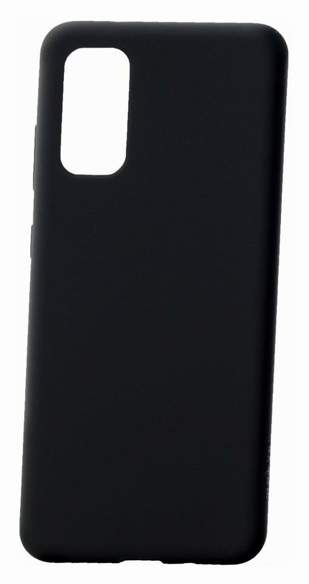 Чехол на Samsung Galaxy S20 Kruche Silicone Plain черный,противоударный пластиковый кейс, силиконовый бампер, софт тач накладка с защитой камеры