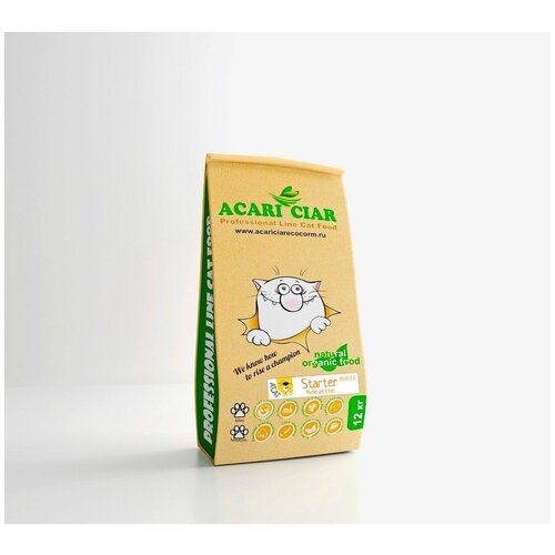 Сухой корм для кошек Acari Ciar A'CAT Starter 12 кг ( мини гранула ) Акари Киар сухой корм для кошек acari ciar a cat starter holistic 5 кг мини гранула акари киар