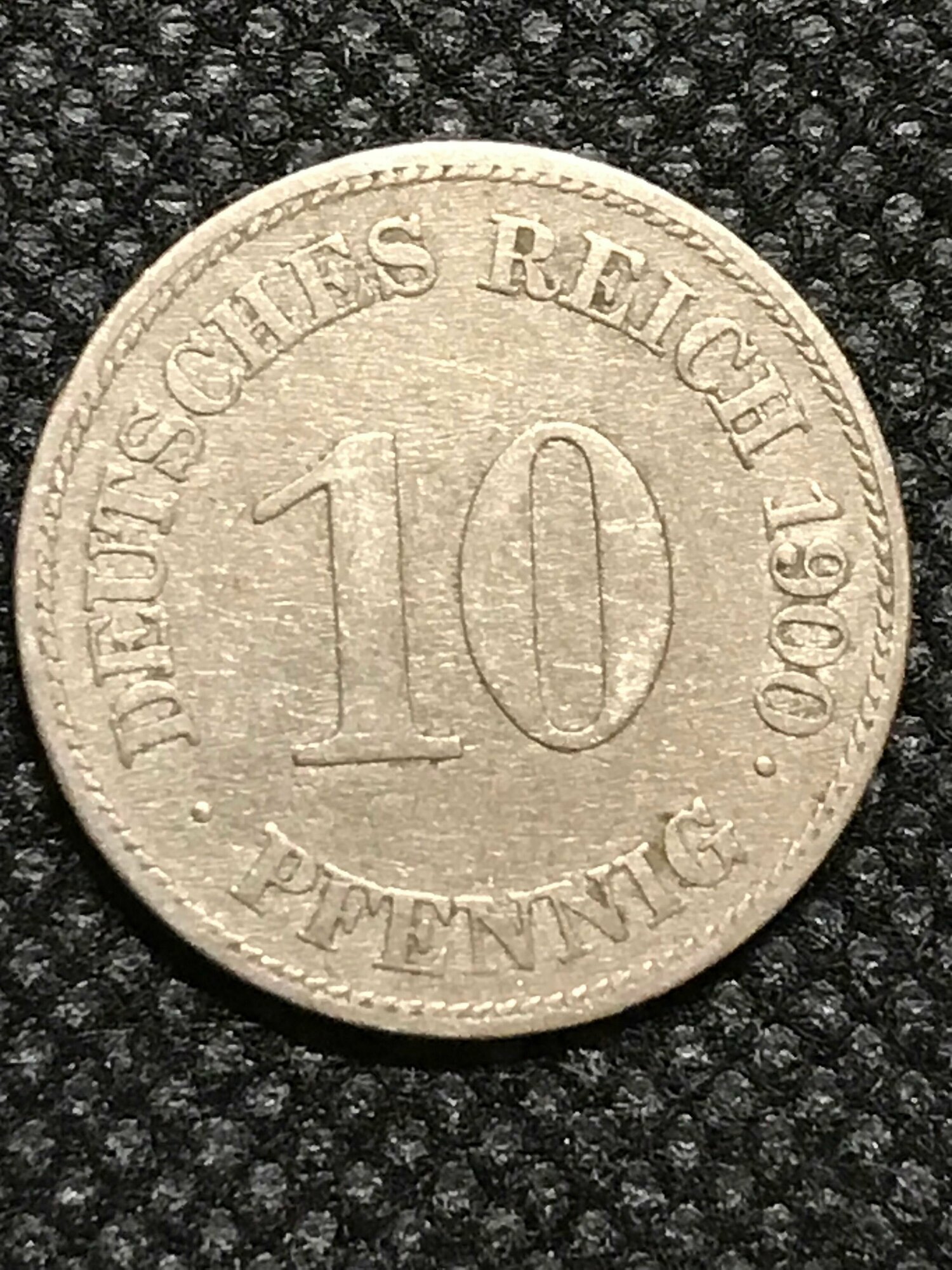 Монета Германия 10 пфеннигов 1900 год 2-2