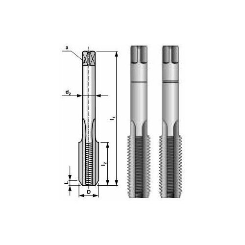 Набор метчиков HSS из 2-х шт. M14 шаг 2.0 мм Bucovice Tools 144140