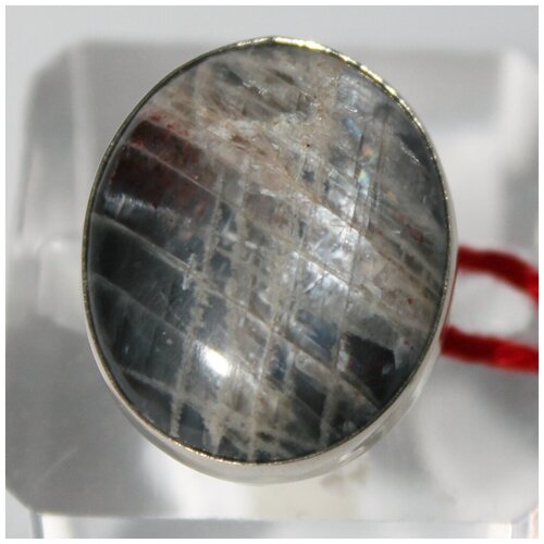 фото Кольцо true stones, мельхиор, лунный камень, размер 17.5, серый, бежевый