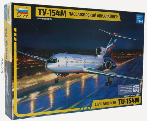 Изображение товара ZVEZDA 7004-XU53 Модель сборная Ту-154М российский авиалайнер 1/144 подробная деталировка