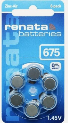 Изображение товара Элемент питания Renata Zinc-Air 675 бл 6