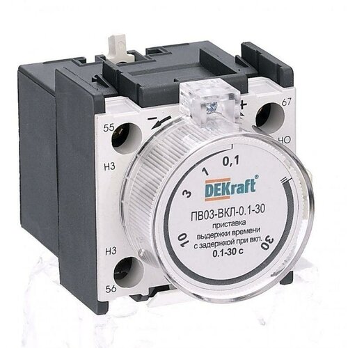 Приставка выдержки времени ПВ-03 1з1р с задержкой при вкл 01-30с код24112DEK DEKraft 2шт в упак 5402₽