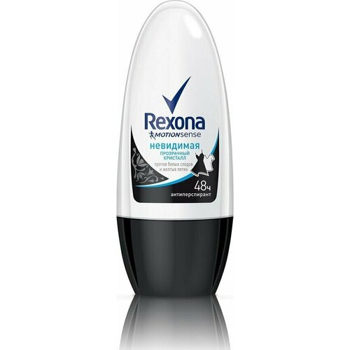 Дезодорант-антиперспирант роликовый женский REXONA Кристалл Чистая вода шариковый, 50 мл - 4 шт.