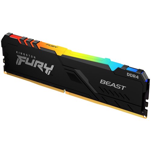 Оперативная память для компьютера Kingston Fury Beast RGB DIMM 64Gb DDR4 3200 MHz KF432C16BB2AK2/64 оперативная память kingston fury beast rgb black ddr4 64gb 4x16gb 3200 mhz pc 25600 kf432c16bbak4 64