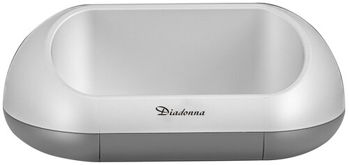 Мыльница настенная Diadonna D7302 самоклеящаяся, белая с серым, ABS-пластик