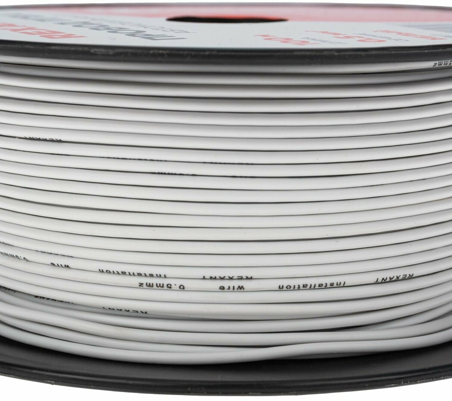Провод автомобильный белый белый REXANT сечение кабеля 0,5 мм, длина 100 метров / акустический кабель / электропроводка / провода акустические для авто