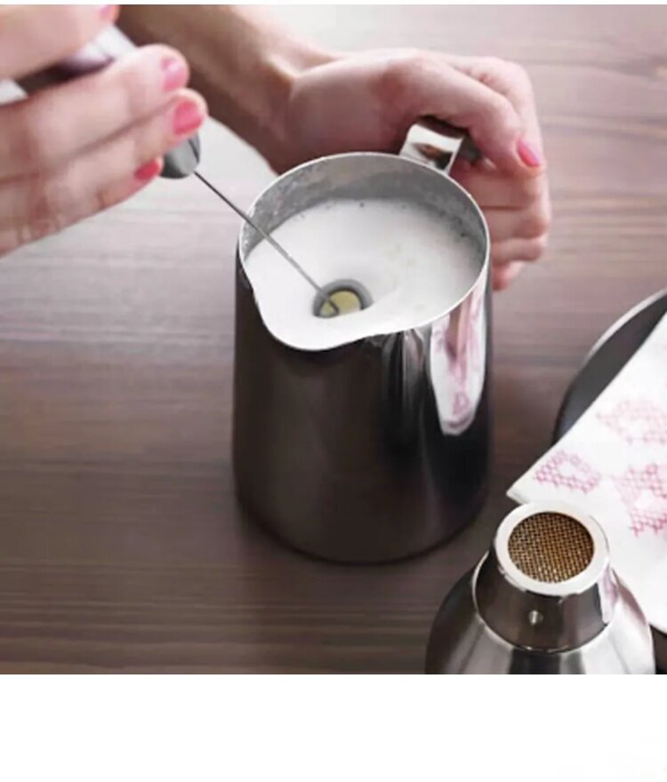 Ручной капучинатор (вспениватель) для молока, капучино, чая матча, омлета и детской смеси, оранжевый - фотография № 10