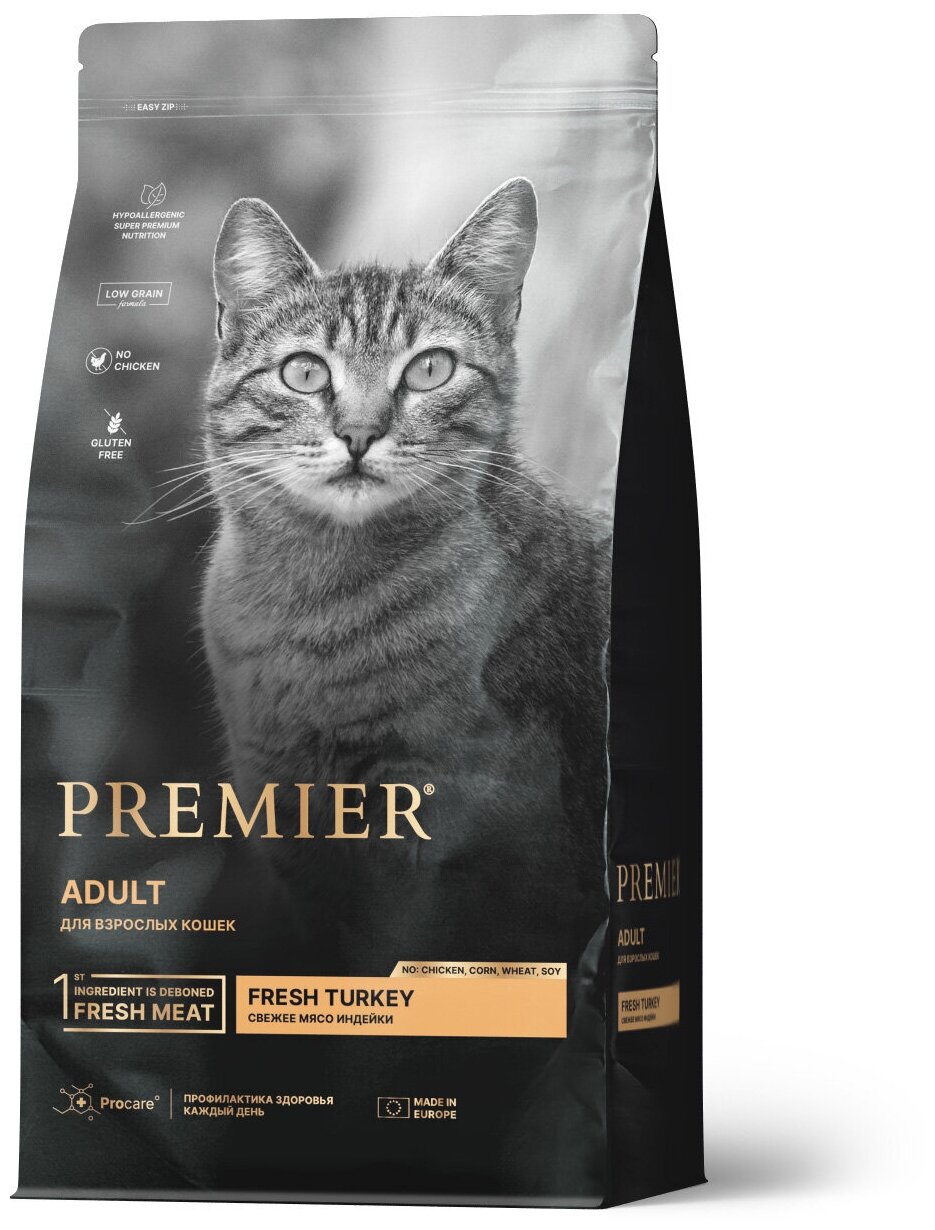 Premier Cat Корм для кошек ADULT Turkey Индейка