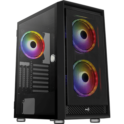 Корпус Aerocool Graphite-G-BK-v2 черный без БП ATX 3x140mm 2xUSB3.0 audio