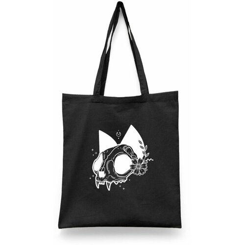 фото Сумка-шоппер унисекс каждому своё "хеллоуин/halloween/тыква" черная